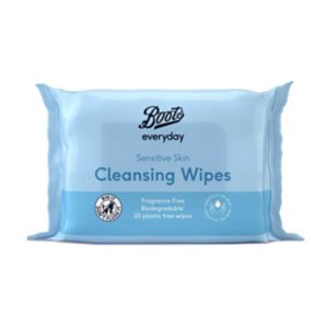 Boots cleansing wipes fragrance free 25s - British product