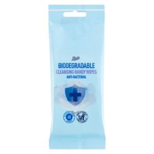 Boots Hand Wipes Biodegradable Antibacterial 12 Pack