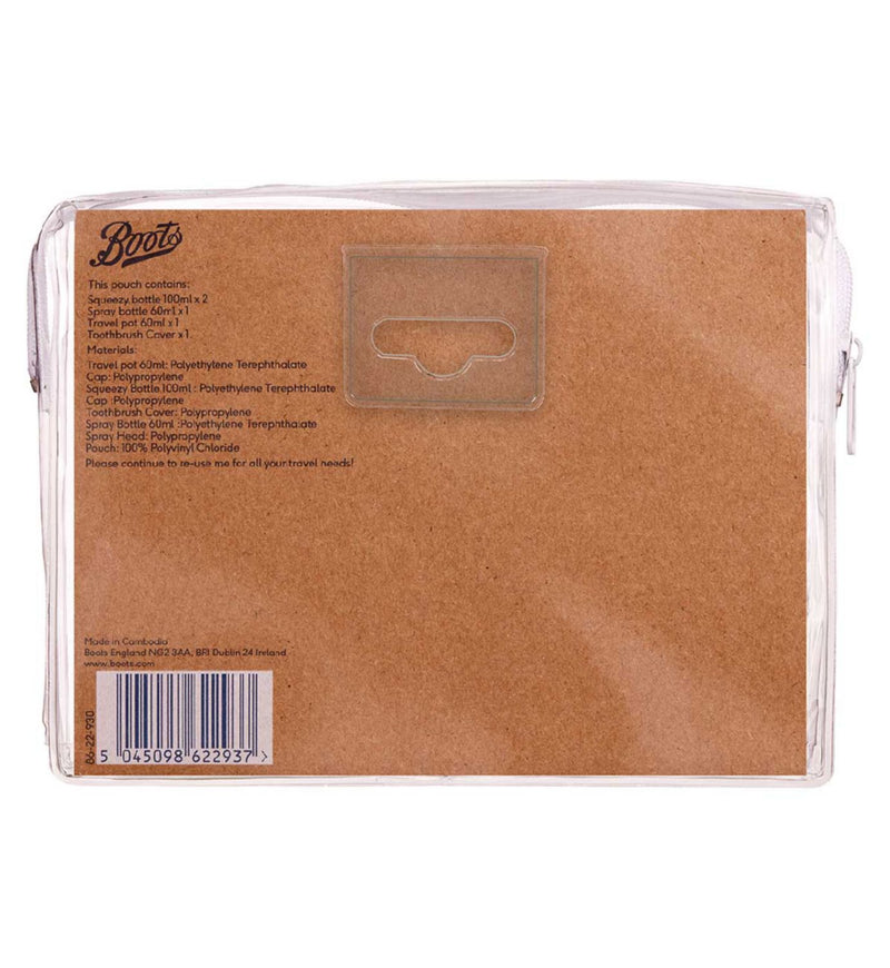 Boots Travel Toiletry Set PVC bag - British product