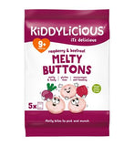 Kiddylicious Raspberry  Beetroot Melty Buttons Baby Snack 9 months 5x 6g