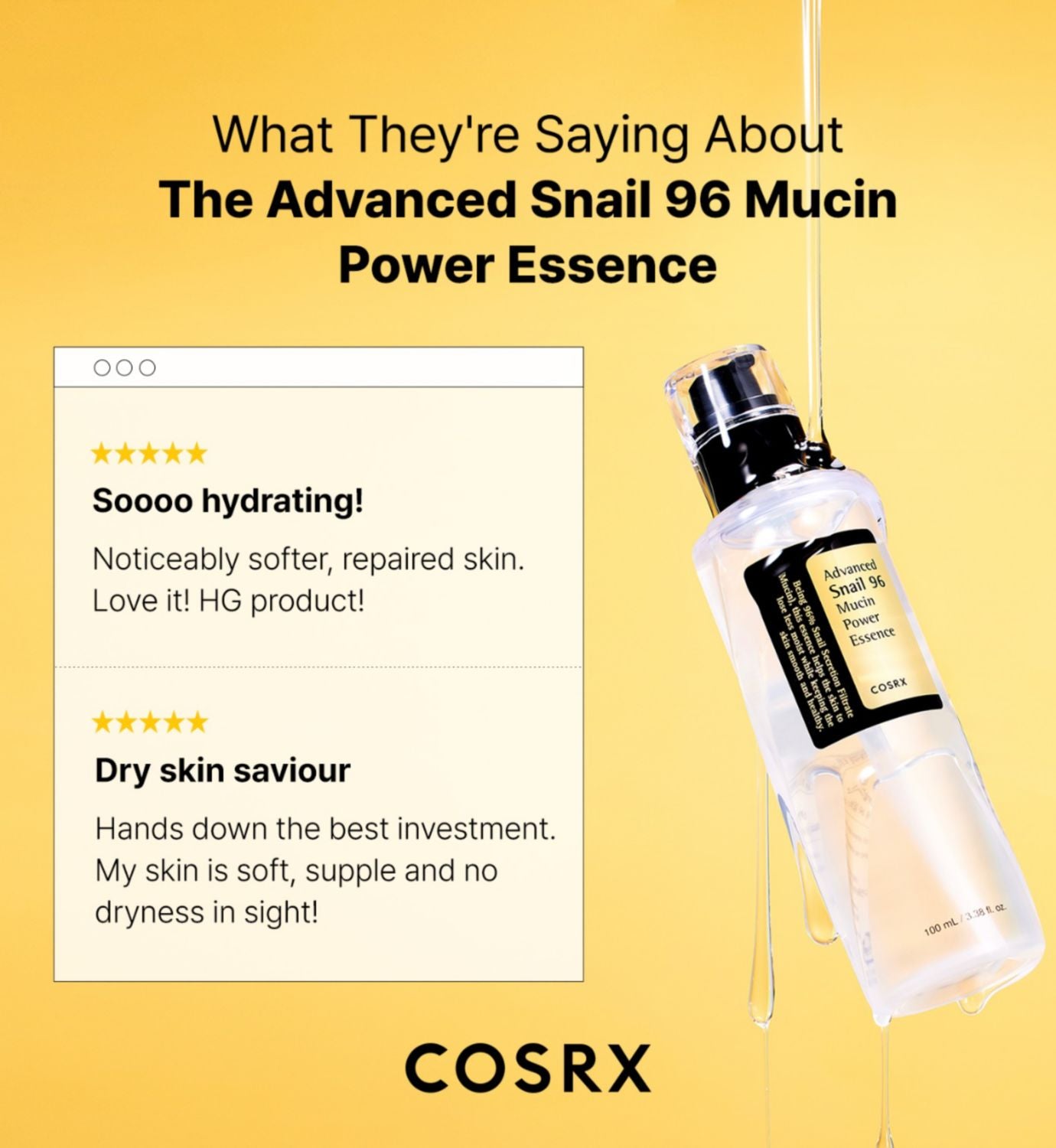 COSRX Advanced Snail 96 Mucin Power Essence 100ml - British product