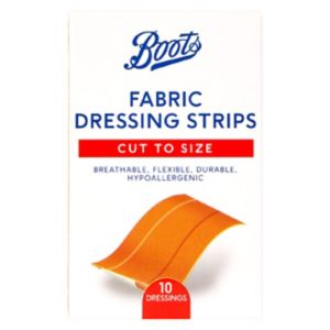 Boots Fabric Dressing Strips Cut To Size 10 Pack - British product