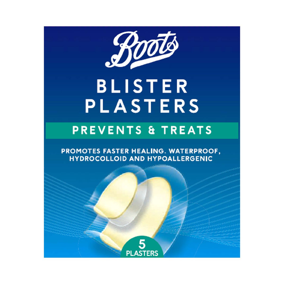 Boots Blister Plasters Waterproof Hydrocolloid 5 Pack - British product