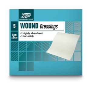 Boots Wound Dressing Pad 5cm x 5cm 5 Pack