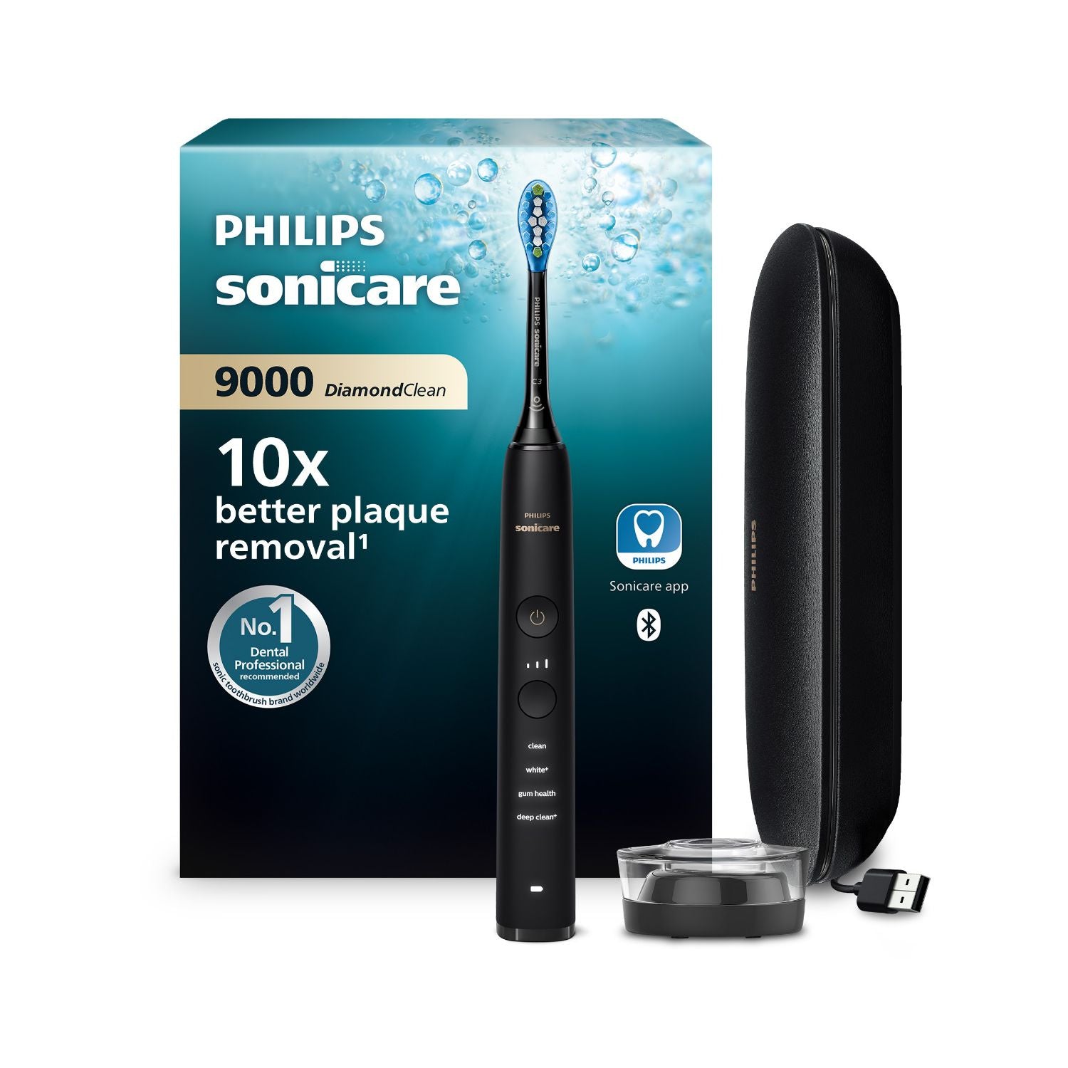 Philips Sonicare DiamondClean 9000 Electric Toothbrush Black, UK version