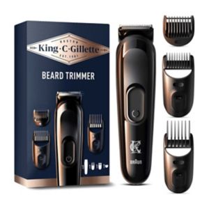 King C. Gillette Cordless Beard Trimmer Kit 3 Combs, UK version
