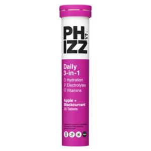 Phizz Apple Blackcurrant Electrolyte Tablets 20, imported from the UK