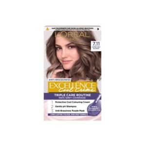 L'Oréal Paris Excellence Cool Crème 7.11 Ash Blonde permanent colour - British product