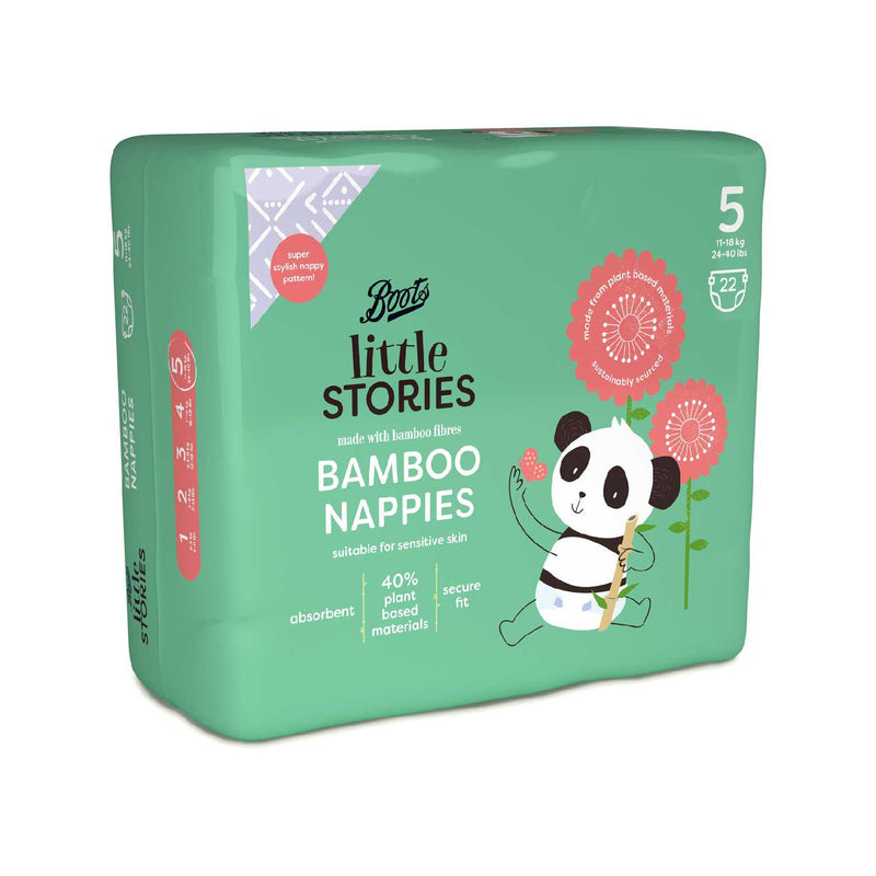 Boots Little Stories bamboo nappy size 5 22 pack - British product