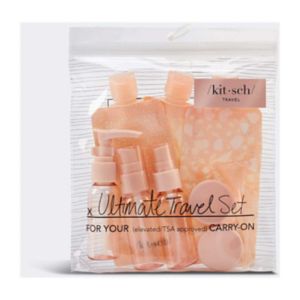 Kitsch 11 Piece Travel Bottle Set Blush (British brand)