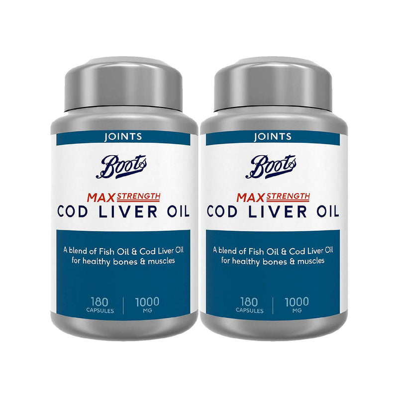 Boots cod liver oil capsules 1000mg 2 x 180 - British product