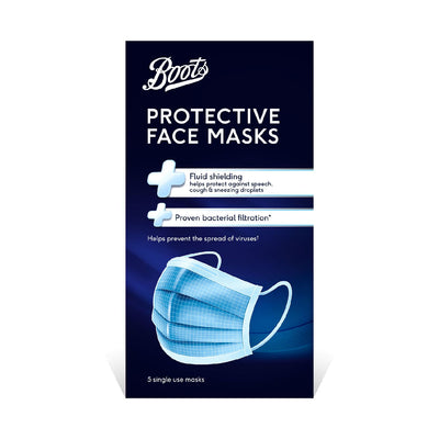 Boots Protective Face Mask Type IIR Disposable 5 Pack