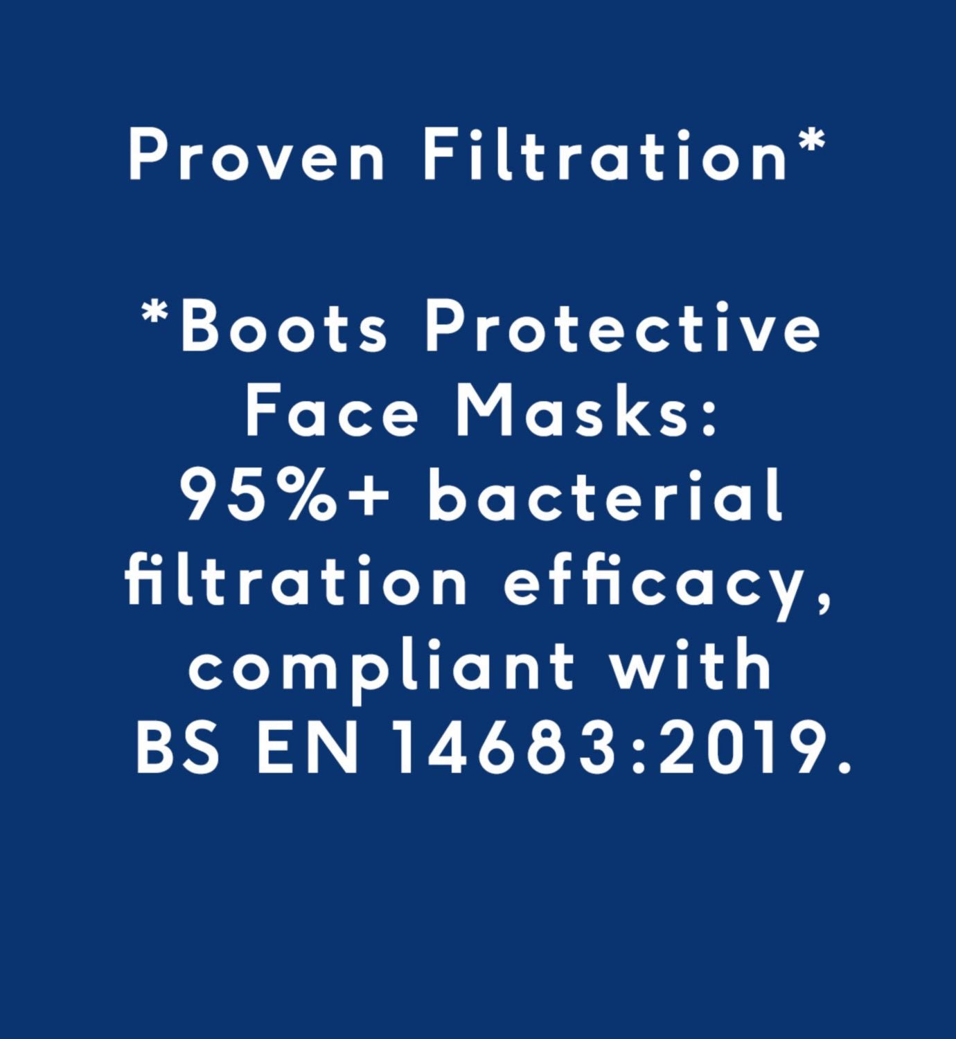 Boots face mask type iir 5 pack - British product