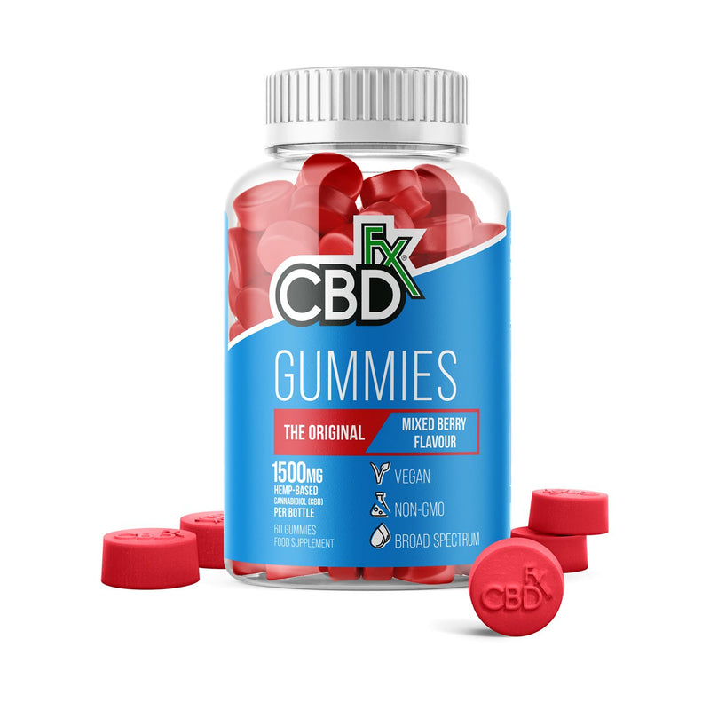 CBDfx Mixed Berry Gummies 1500mg 60 count - British product