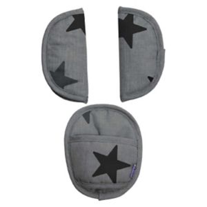 Dooky Universal Pads Grey Stars 3 Pack - British product