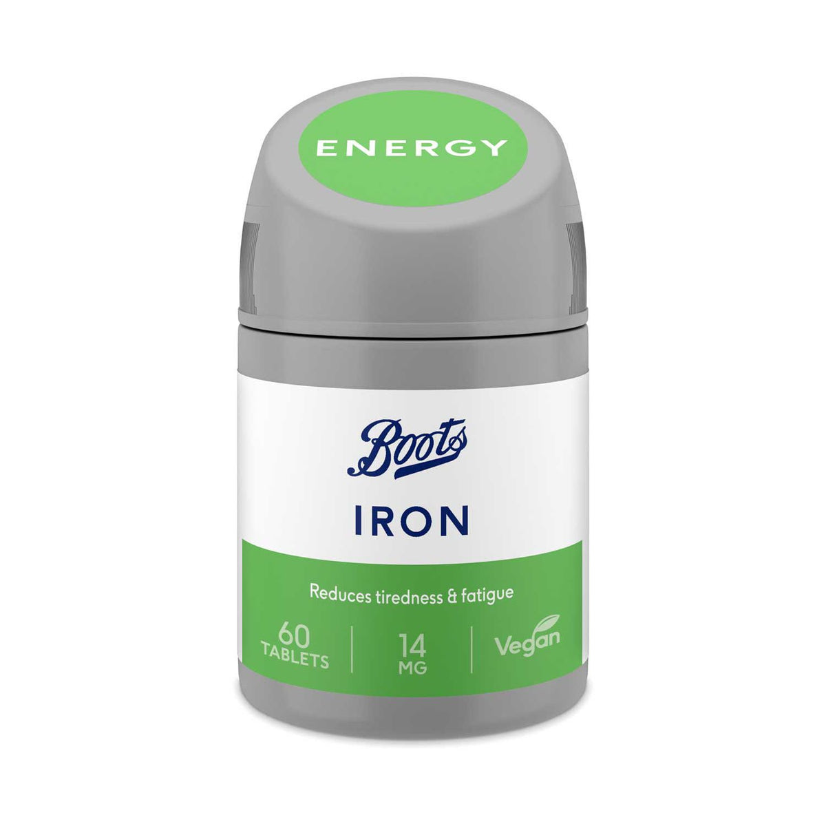 Boots iron 14mg tablets 60 count - British product