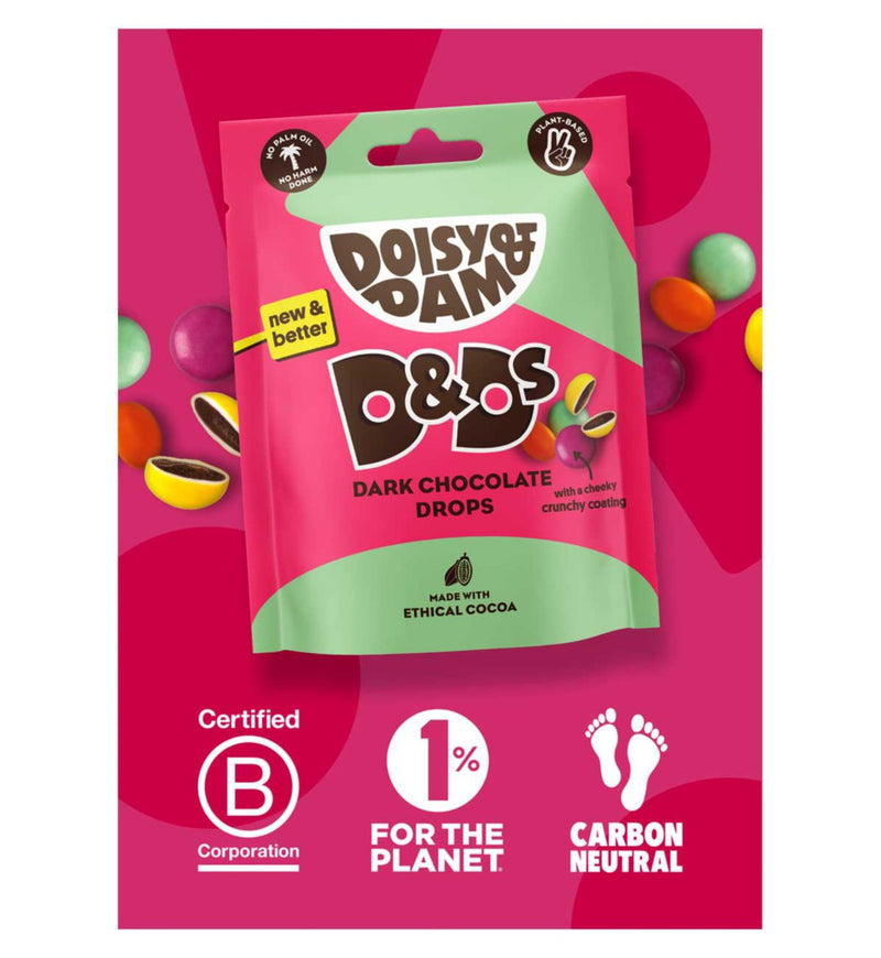 Doisy & Dam dark chocolate drops 80g - British product