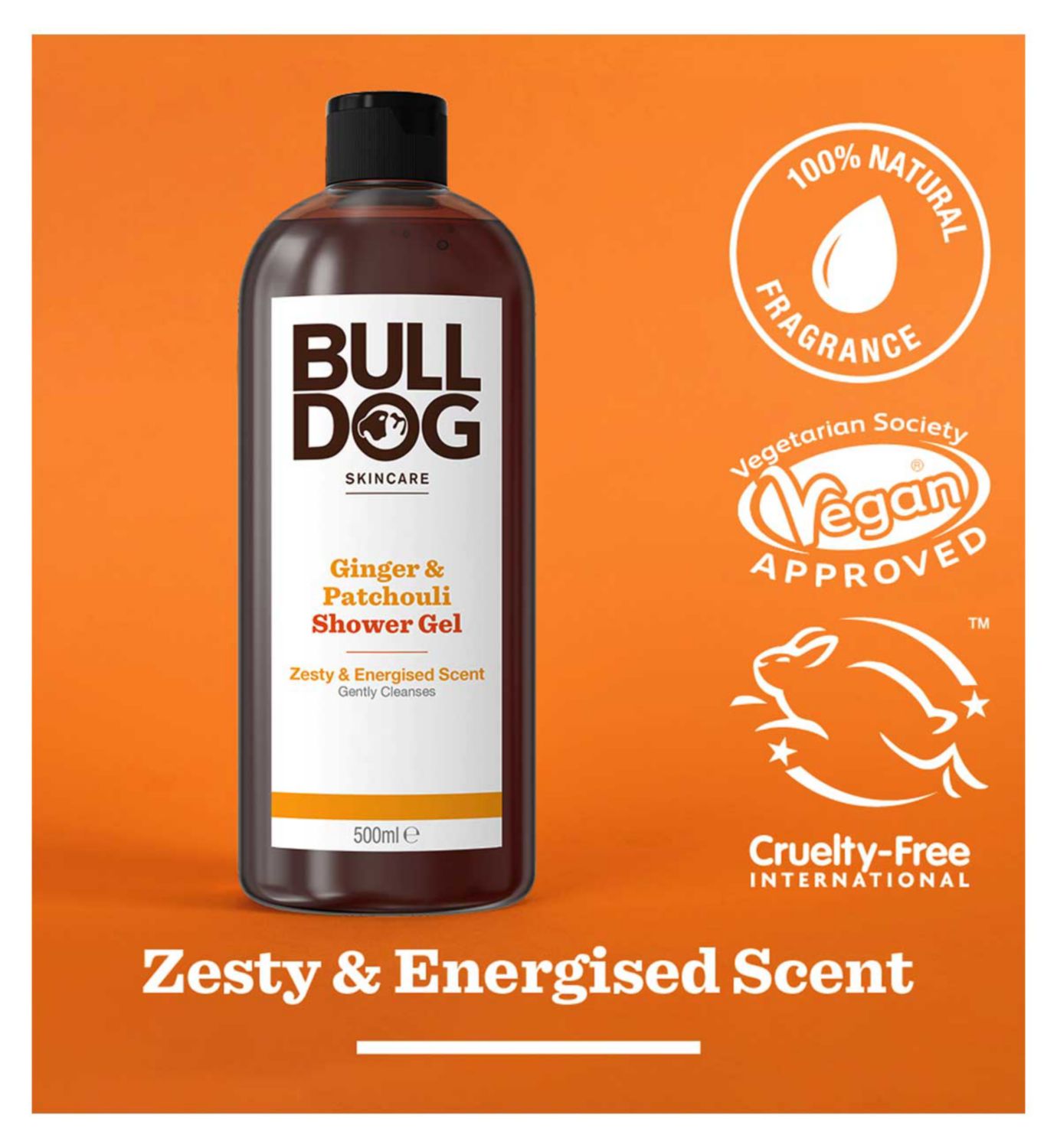 Bulldog Ginger & Patchouli Shower Gel 500ml - British product