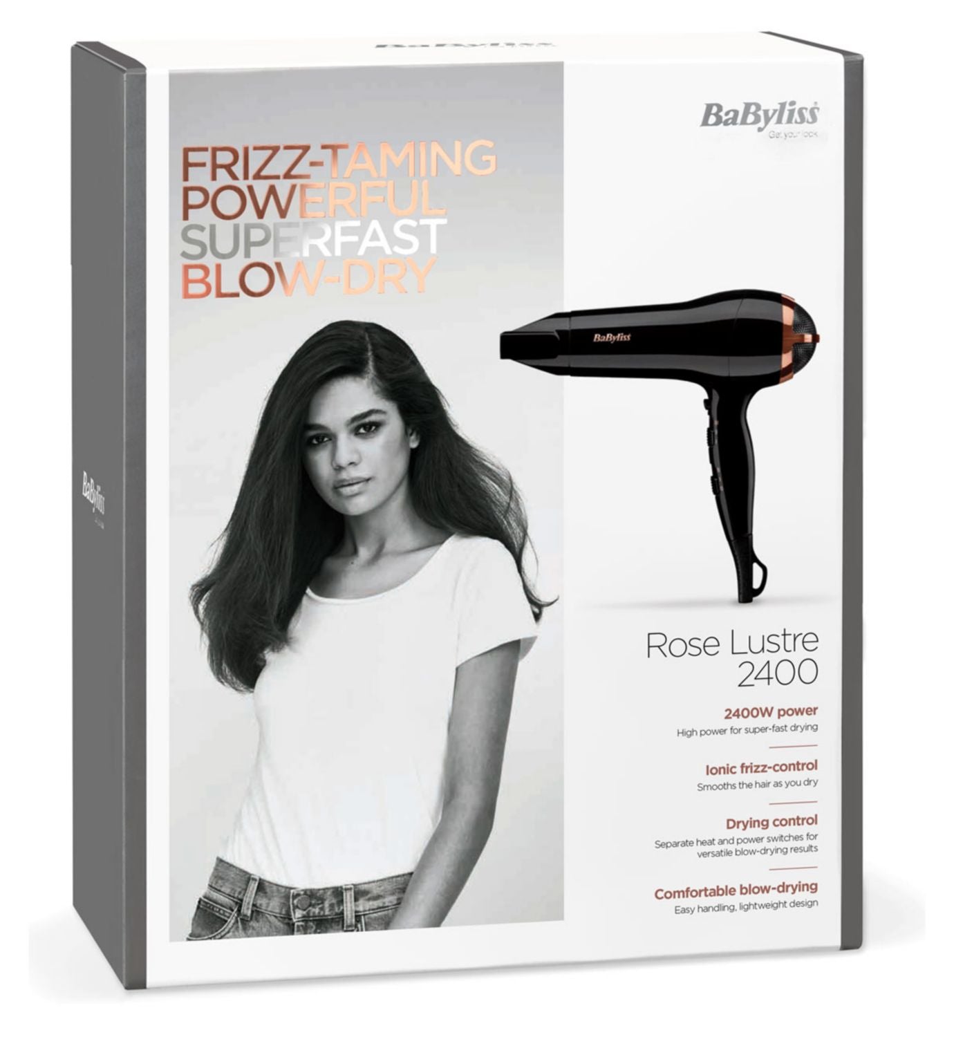 BaByliss Rose Lustre 2400 Hairdryer - British product