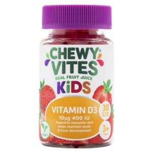 Kids Vitamin D Gummies 30 Count Vegan Fruit Pectin Based, UK version