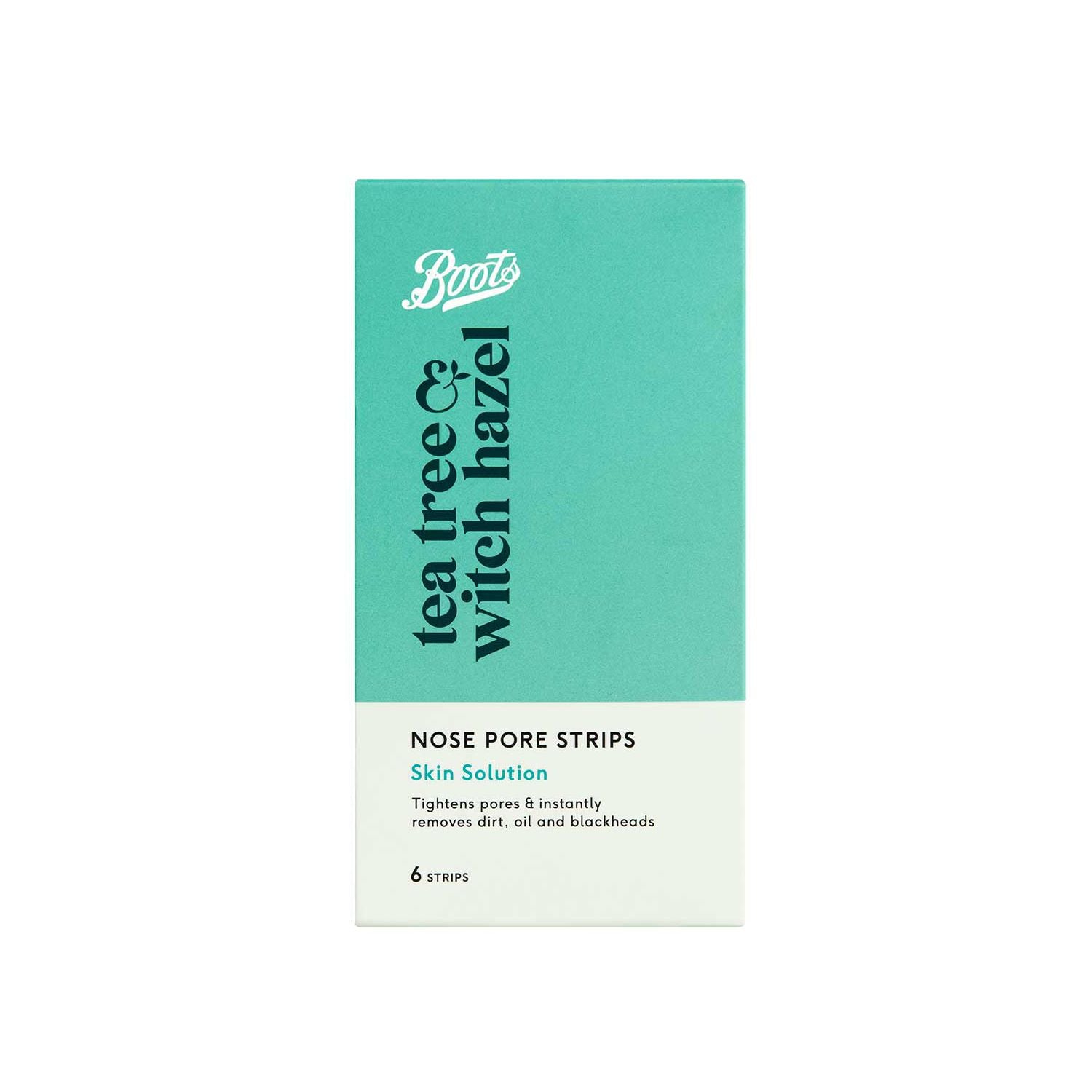 Boots Nose Pore Strips Tea Tree Witch Hazel 6 Strips - British product
