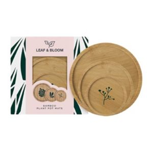 Leaf & Bloom Bamboo Plant Pot Mats Trio, UK version