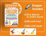 Apokra Kids Vegan Vitamin C Drops 30ml - British product