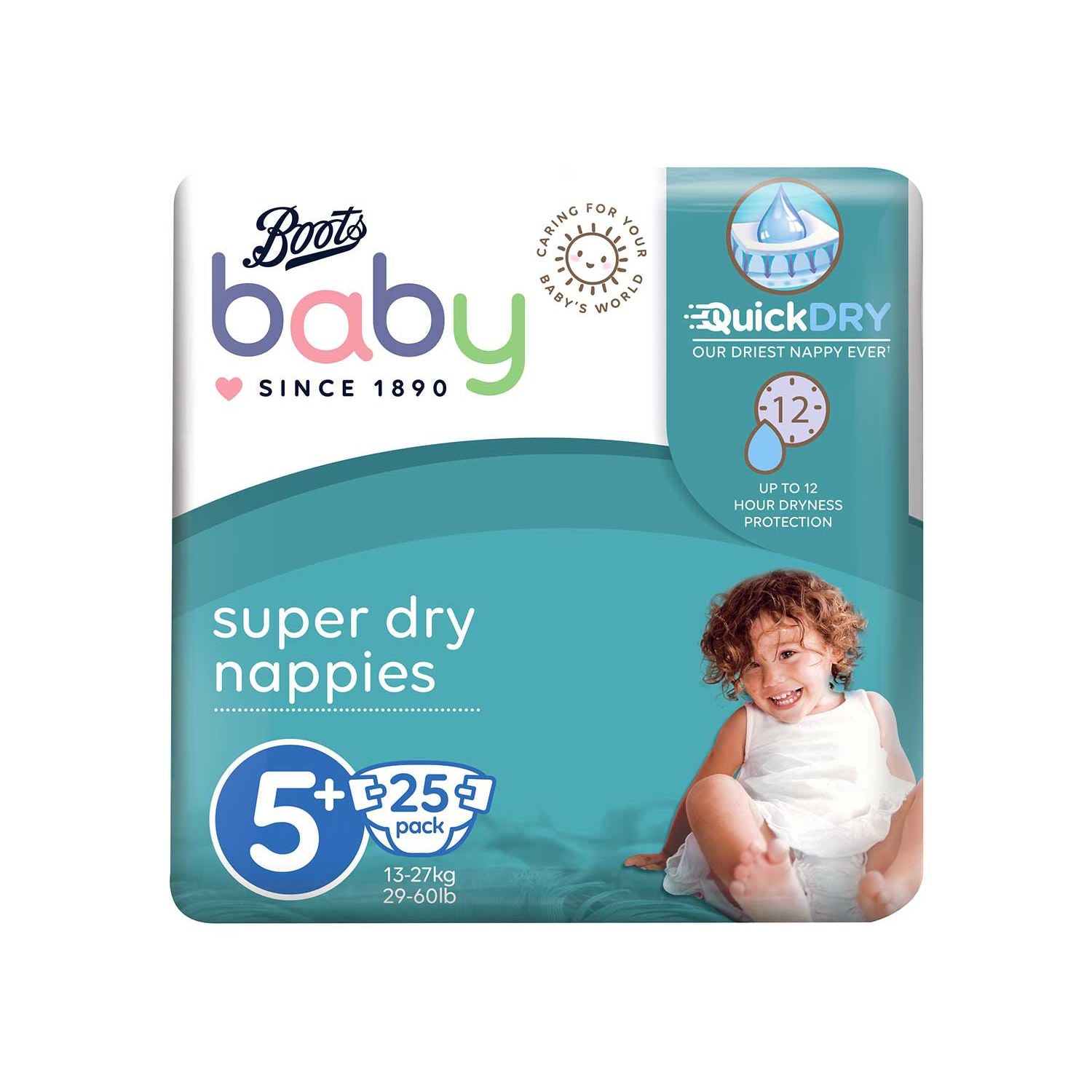 Boots Baby Super Dry Junior Nappies 25 count - British product