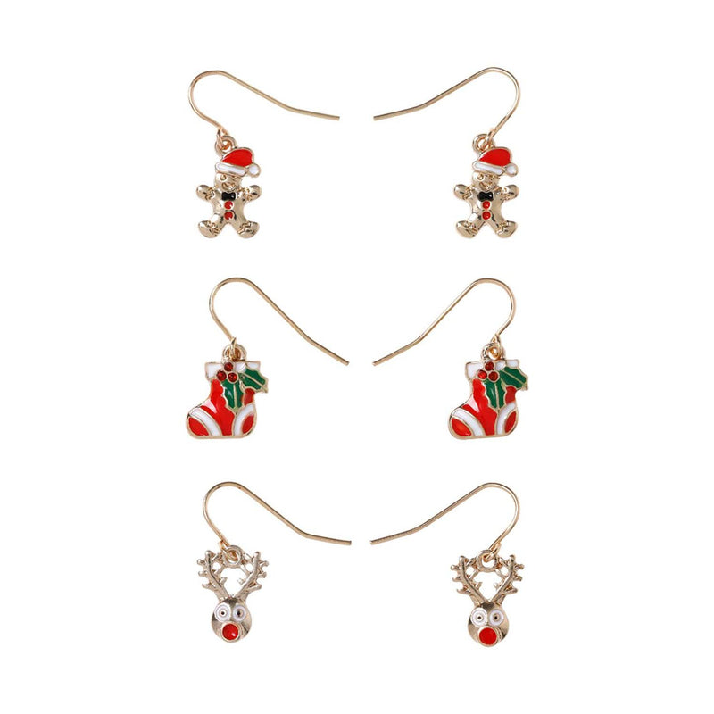 Christmas drop earring pack (British brand)