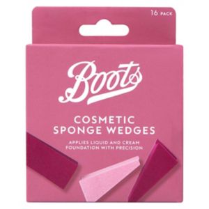 Boots cosmetic sponge wedges 16 pieces pack - British product