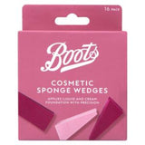Boots cosmetic sponge wedges 16 pieces pack - British product
