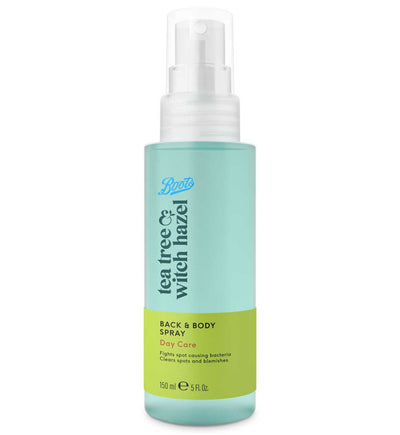 Spray pour le dos et le corps à l'arbre à thé et à l'hamamélis de Boots 150 ml
