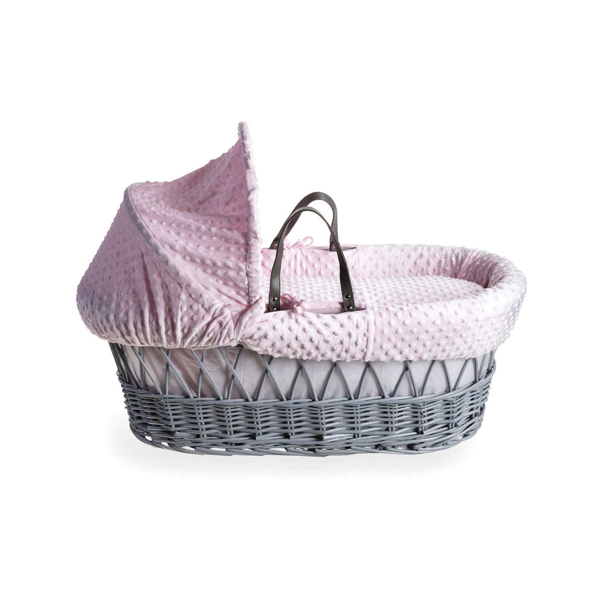 Clair de Lune pink wicker basket 76 cm - British product