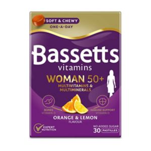 Bassetts Woman 50+ Multivitamin Orange Lemon Flavour Pastilles 30 Pack