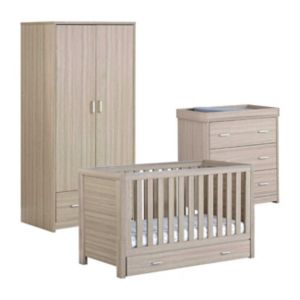 Babymore 3 Piece Oak Room Set Furniture - British product
