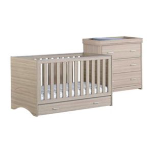 Babymore Veni cot bed set Oak - British product