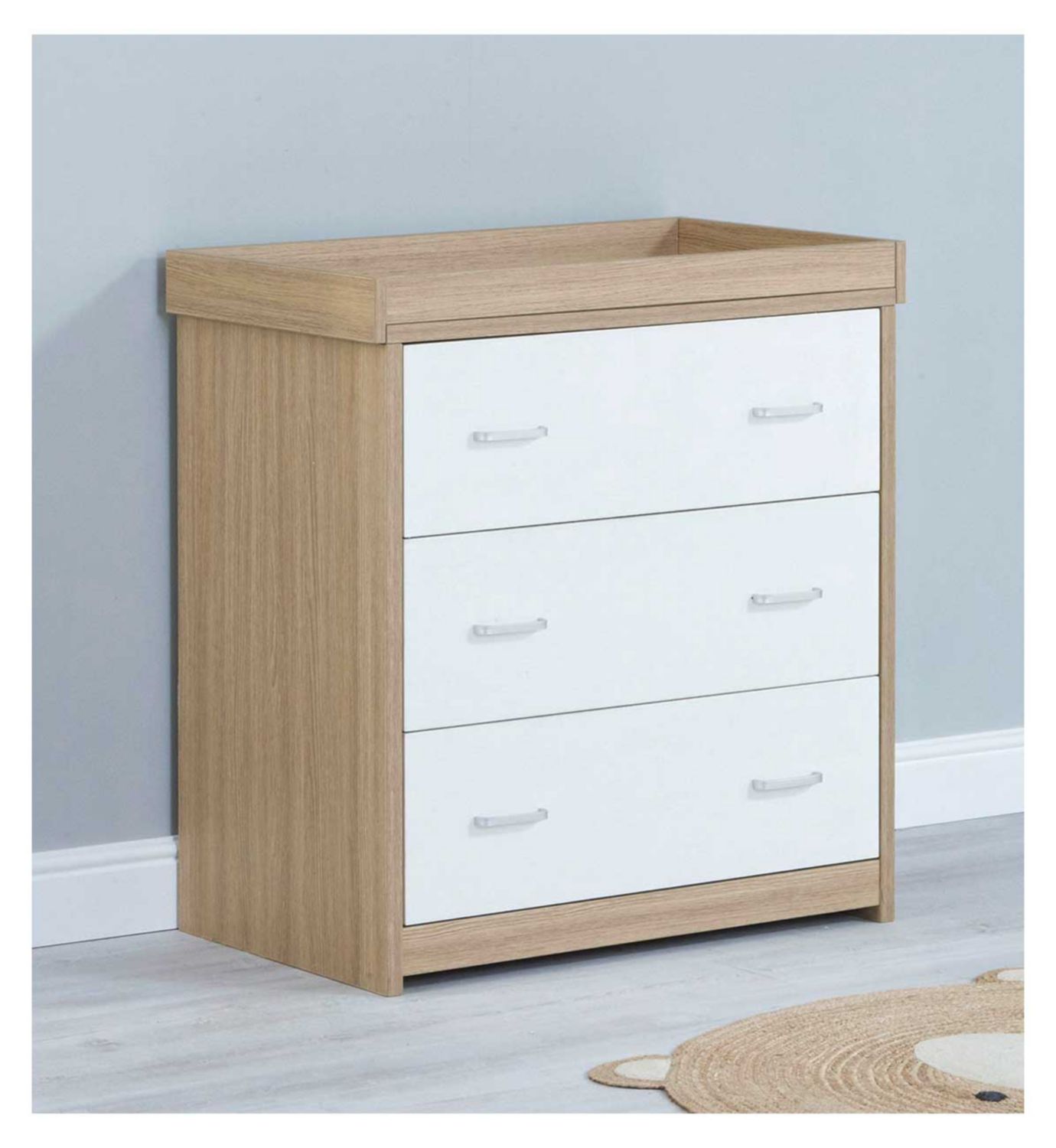 Babymore Veni 3 Pieces Room Set Oak White - British product