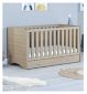 Babymore Veni Cot Bed with Under Drawer Warm Oak Wood Finish - British product