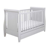 Babymore Stella Sleigh Cot Bed with Drawer Grey - British product