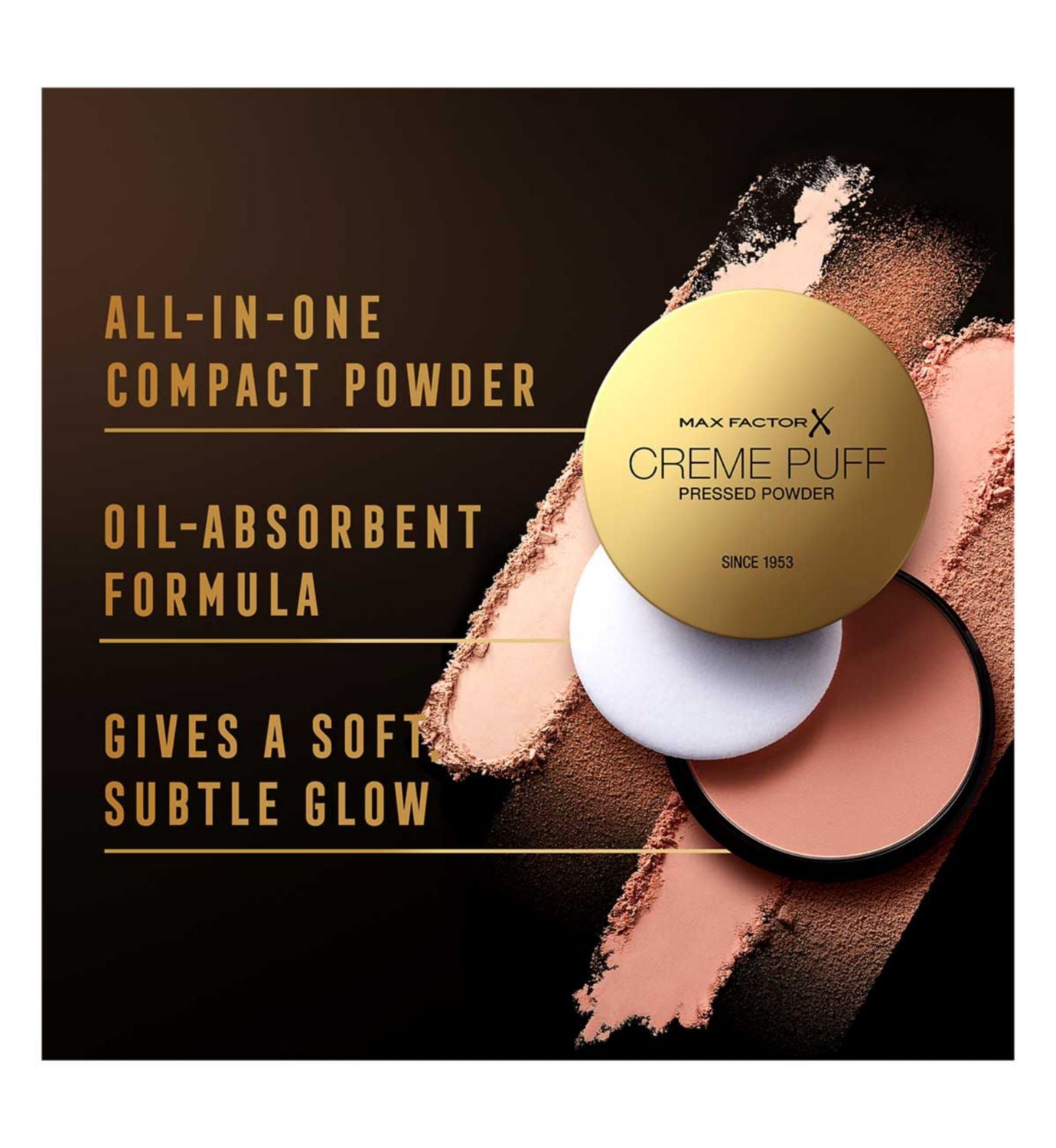 Max Factor Crème Puff Powder Compact, imported from the UK
