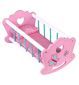 Wooden doll high chair and cradle set with bedding (British brand)