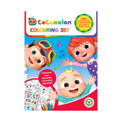 Cocomelon Colouring Set 2 with Sheets Pencils Stickers Activity Kit