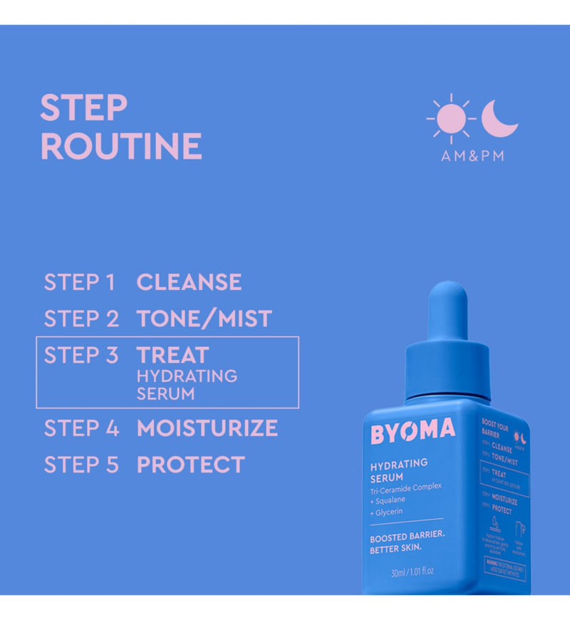 Byoma Hydrating Serum 30ml skincare - British product