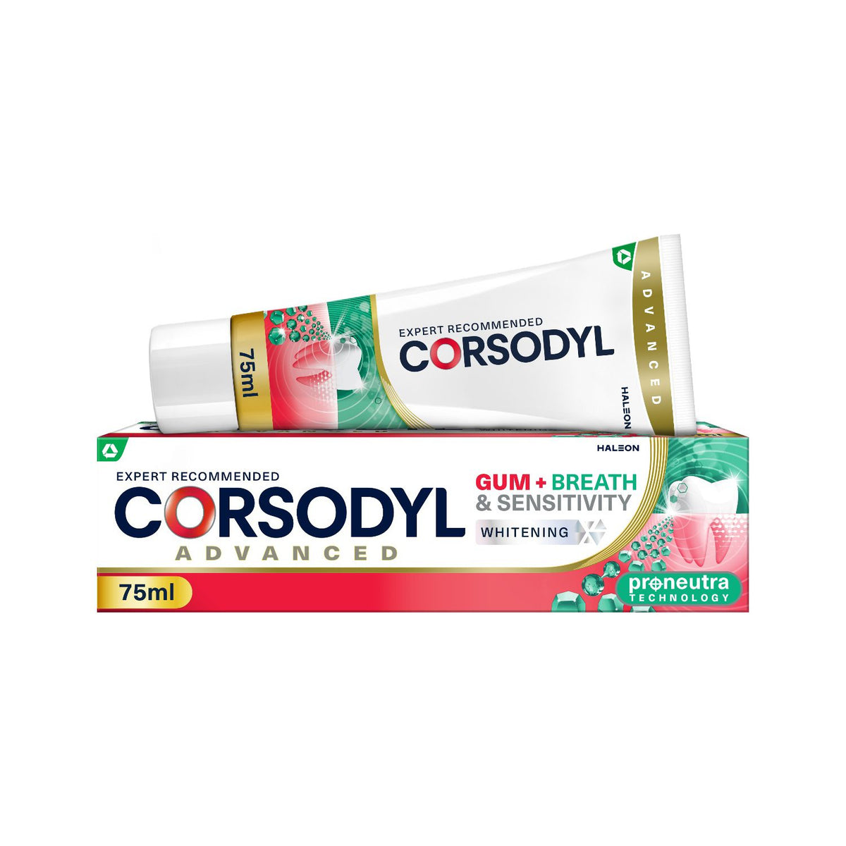 Corsodyl Gum+ Whitening Toothpaste Sensitivity 75ml - British product
