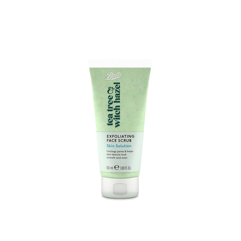 Boots exfoliating face scrub Tea Tree & Witch Hazel 50ml - British product