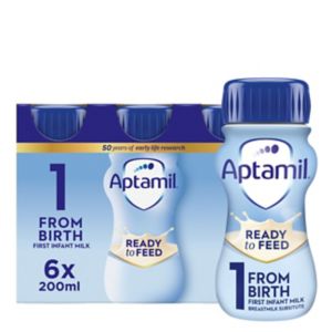 Aptamil Lait 1er âge liquide prêt à l'emploi 6 x 200 ml