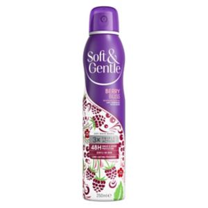 Soft & Gentle Berry Bliss anti-perspirant spray 250ml (British brand)