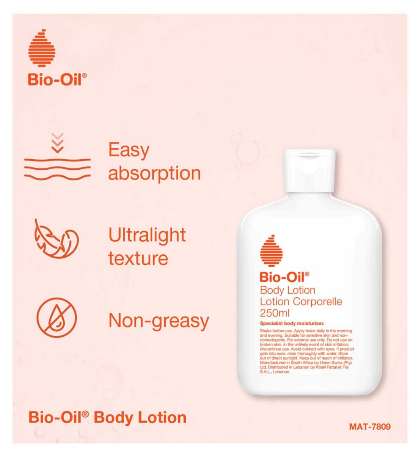 Bio-Oil Body Lotion Ultra Light 175ml - British product