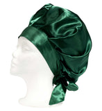 Cantu satin sleep tie bonnet green - British product