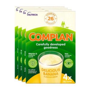 Complan banana nutritional drink sachet 4x55g 4 pack bundle - British product